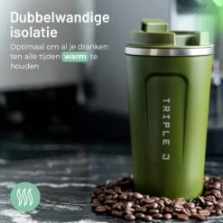 Triple J® Koffiebeker To Go - Thermosbeker - BPA & Lekvrij - 510ml - Groen 18 Triple J® Koffiebeker To Go - Thermosbeker - BPA & Lekvrij - 510ml - Groen -Premium Waterflessenwinkel 1200x1200 613