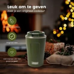 LaCardia Koffiebeker To Go Premium Groen – Thermosbeker – Theebeker – 380ML – Herbruikbaar -Premium Waterflessenwinkel 1200x1200 633