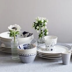 Royal Doulton Pacific - 6x Mok / Beker - Porselein - Wit / Blauw - 450 Ml - Set Van 6 Mokken -Premium Waterflessenwinkel 1200x1200 681