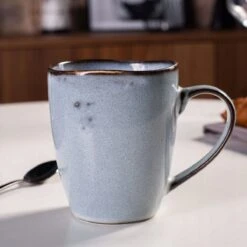 Koffiekopjes - Cappuccino Kop - Theemok - Koffiebeker - Blauw - 320ml - Set Van 6 -Premium Waterflessenwinkel 1200x1200 743