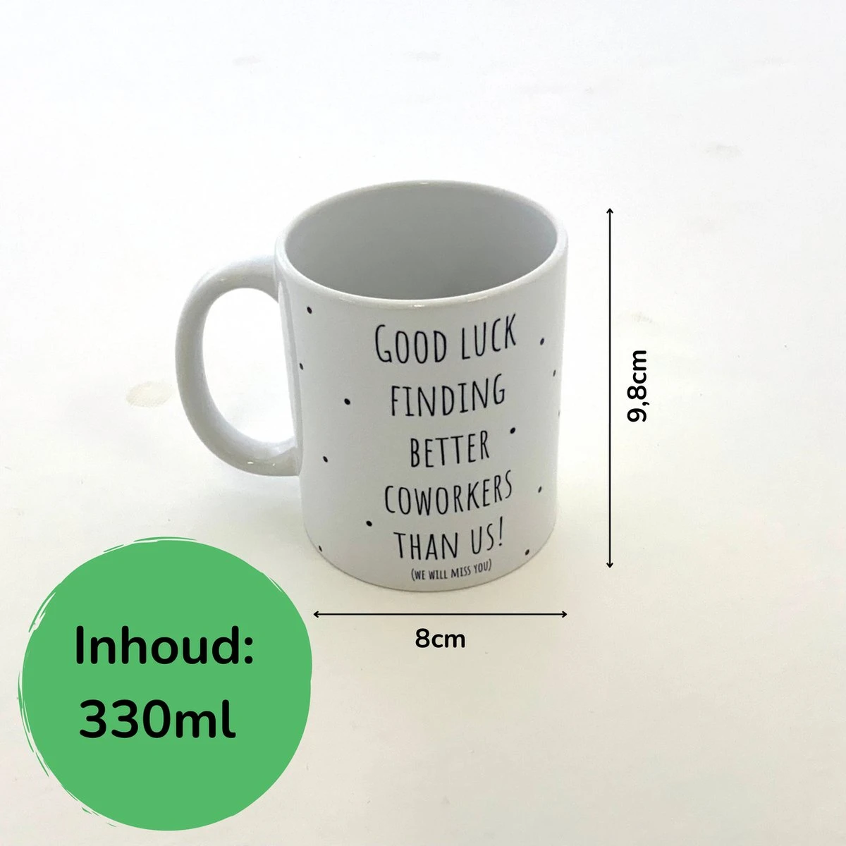 Merkloos Afscheidsmok | Afscheid Collega | Koffiemok | Mok 300 Ml | Mok | Keramische Mok 8 Merkloos Afscheidsmok | Afscheid Collega | Koffiemok | Mok 300 Ml | Mok | Keramische Mok - Afbeelding 6