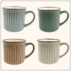 OTIX Koffiekopjes - Met Oor - Set Van 4 - Aardewerk - 200 Ml -Premium Waterflessenwinkel 1200x1200 867