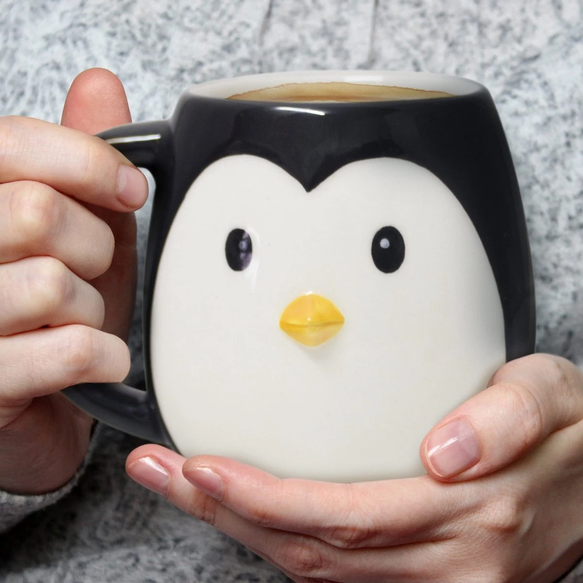 Balvi Drinkbeker Penguin Pingo Zwart Keramiek 7 Balvi Drinkbeker Penguin Pingo Zwart Keramiek - Afbeelding 5