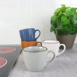 OTIX Koffiekopjes - Met Oor - Set Van 4 - Verschillende Kleuren - Aardewerk - 250 Ml -Premium Waterflessenwinkel 1200x1200 937