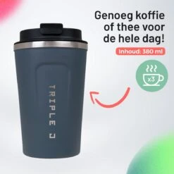 Triple J® Koffiebeker To Go - Thermosbeker - BPA & Lekvrij - 380ml - Blauw 12 Triple J® Koffiebeker To Go - Thermosbeker - BPA & Lekvrij - 380ml - Blauw -Premium Waterflessenwinkel 1200x1200 960