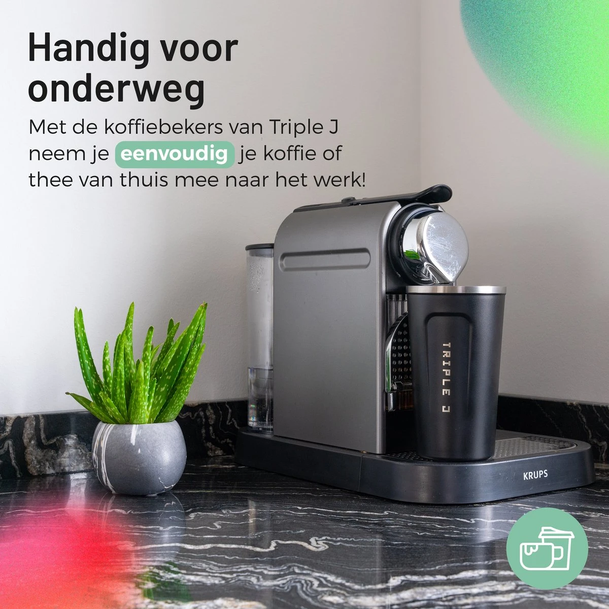 Triple J® Koffiebeker To Go - Thermosbeker - BPA & Lekvrij - 510ml - Zwart 6 Triple J® Koffiebeker To Go - Thermosbeker - BPA & Lekvrij - 510ml - Zwart - Afbeelding 4