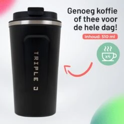 Triple J® Koffiebeker To Go - Thermosbeker - BPA & Lekvrij - 510ml - Zwart 16 Triple J® Koffiebeker To Go - Thermosbeker - BPA & Lekvrij - 510ml - Zwart -Premium Waterflessenwinkel 1200x1200 976