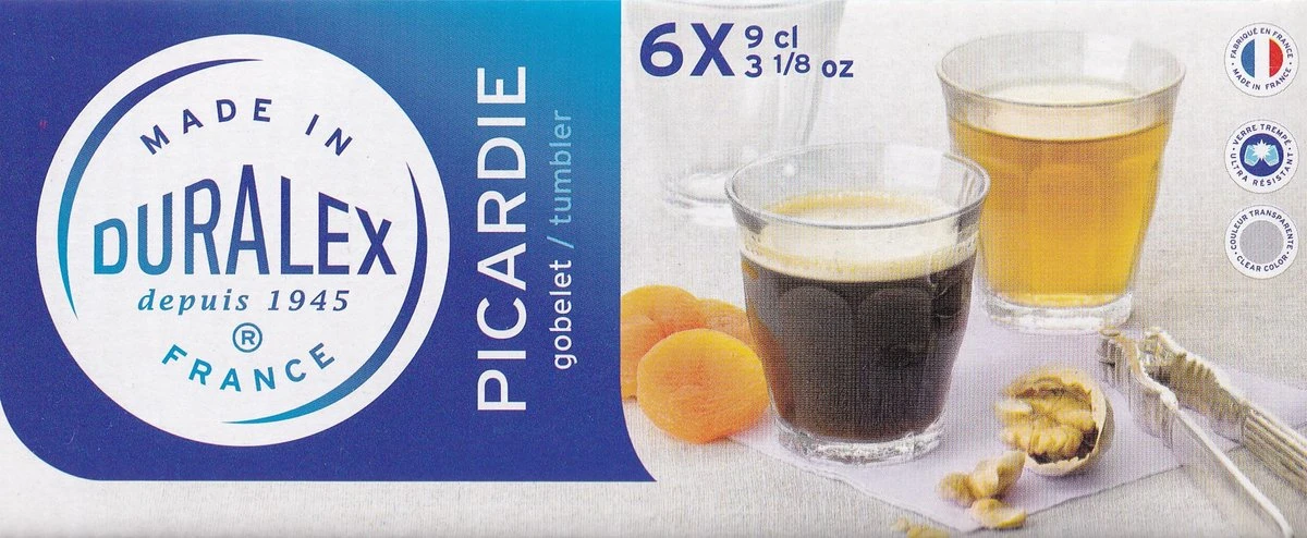 Duralex Picardie Kleine Espresso Waterglas 9 Cl - Gehard Glas - 6 Stuks 7 Duralex Picardie Kleine Espresso Waterglas 9 Cl - Gehard Glas - 6 Stuks - Afbeelding 5