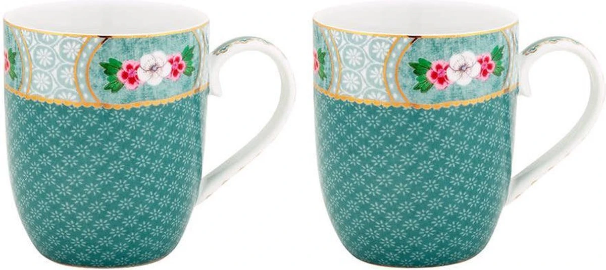 Pip Studio Blushing Birds Set Van 2 Mokken 145 Ml - Porselein 3 Pip Studio Blushing Birds Set Van 2 Mokken 145 Ml - Porselein