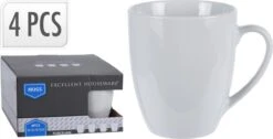 Excellent Houseware Set Van 4x Stuks Bekers/mokken Wit 380 Ml Van Porselein - Melkbekers 12 Excellent Houseware Set Van 4x Stuks Bekers/mokken Wit 380 Ml Van Porselein - Melkbekers -Premium Waterflessenwinkel 1200x612 3
