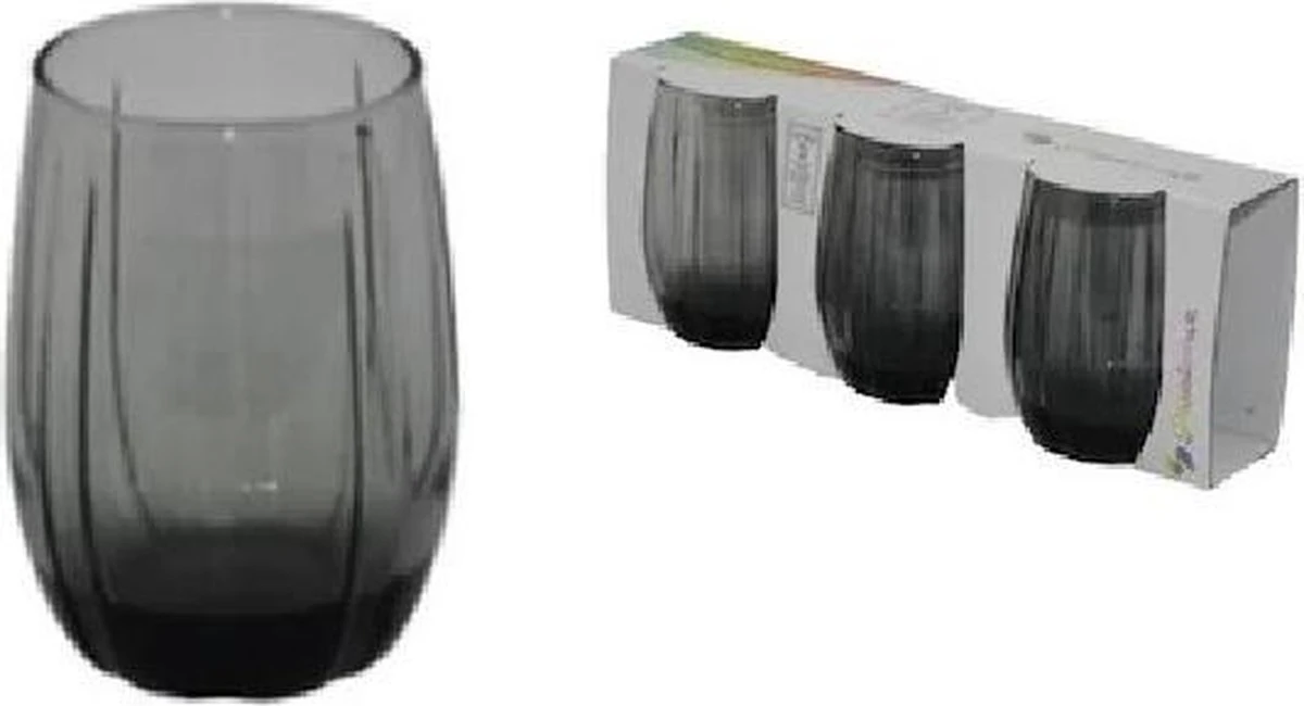 Pasabahce Linka – Zwarte Drinkglazen – 380 ML – Set Van 3 3 Pasabahce Linka – Zwarte Drinkglazen – 380 ML – Set Van 3