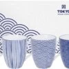 Tokyo Design Studio - Nippon Blue - Set Van 4 Mokken 380 Ml - Verpakt In Luxe Geschenkdoos