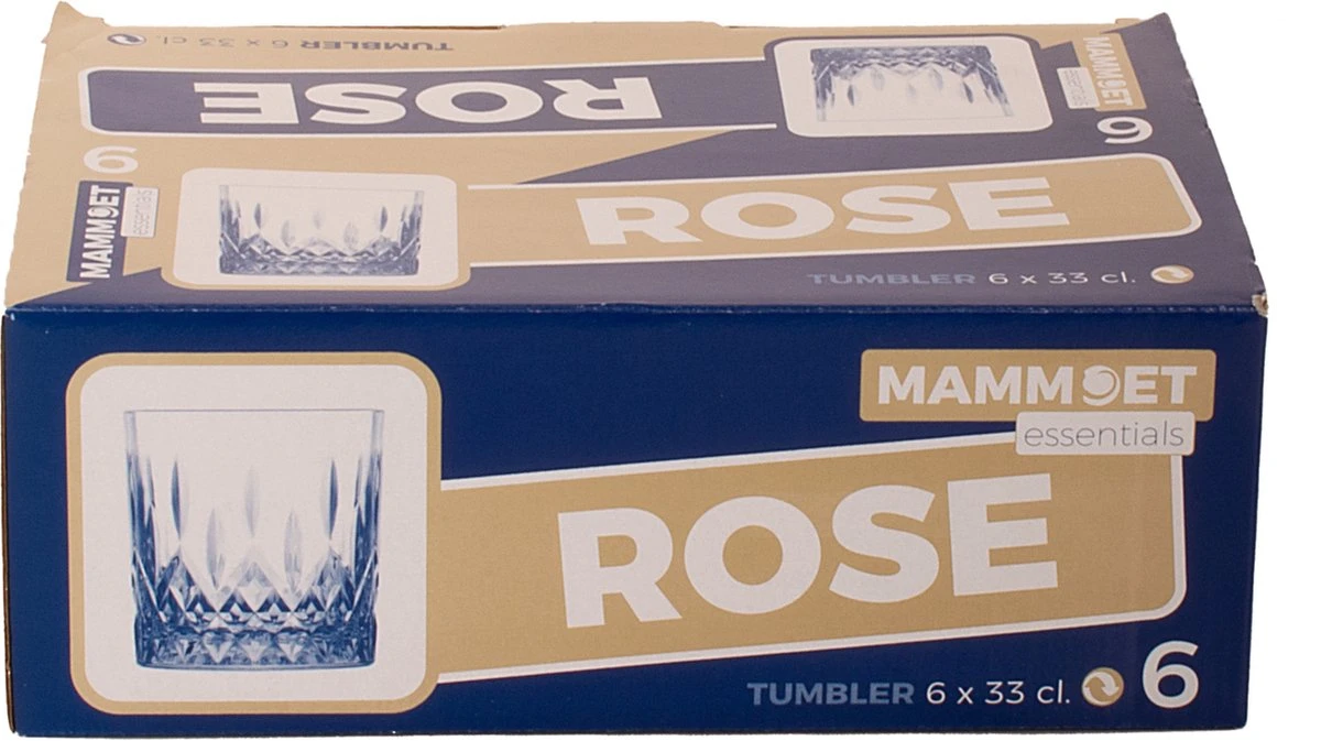 Mammoet Waterglas Rose 33 Cl Transparant 6 Stuk(s) 6 Mammoet Waterglas Rose 33 Cl Transparant 6 Stuk(s) - Afbeelding 4