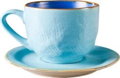 Vivi Oggi - Koffiekopjes Set Van 6 - Ø 9cm - Cappuccino - Kop En Schotel - 150 Ml - Italië -Premium Waterflessenwinkel 1200x782 3