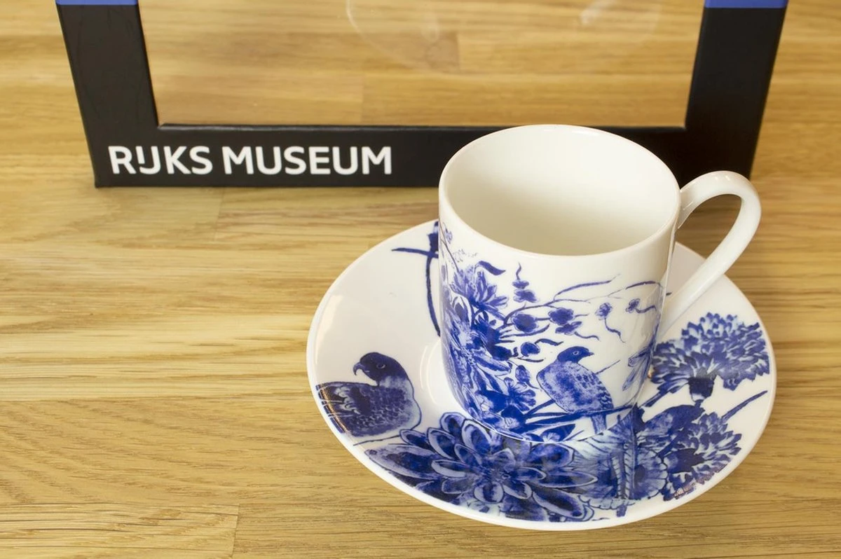 Espresso Set, Delfts Blauwe Vogels, Rijksmuseum 7 Espresso Set, Delfts Blauwe Vogels, Rijksmuseum - Afbeelding 5