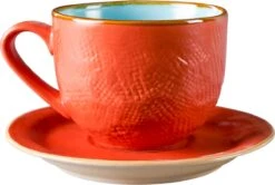 Vivi Oggi - Koffiekopjes Set Van 6 - Ø 9cm - Cappuccino - Kop En Schotel - 150 Ml - Italië -Premium Waterflessenwinkel 1200x805