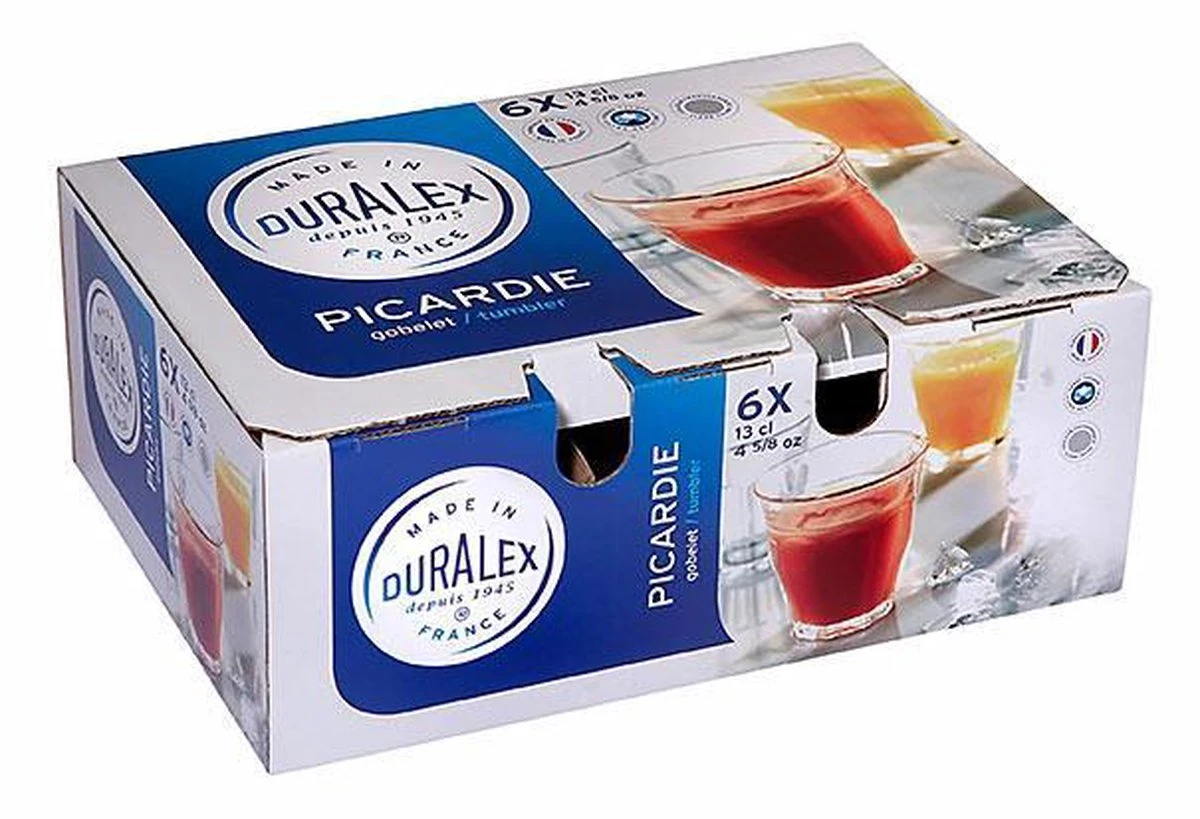 Duralex Picardie Glas Klein - 130 Ml - Set Van 6 5 Duralex Picardie Glas Klein - 130 Ml - Set Van 6 - Afbeelding 3