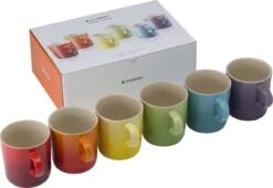Le Creuset Set Van 6 Mokken 350 Ml Regenboog Kleuren