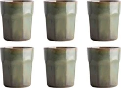 Gusta Chantilly - Mok - Kopje - 280ml - Groen - Set 6 Stuks