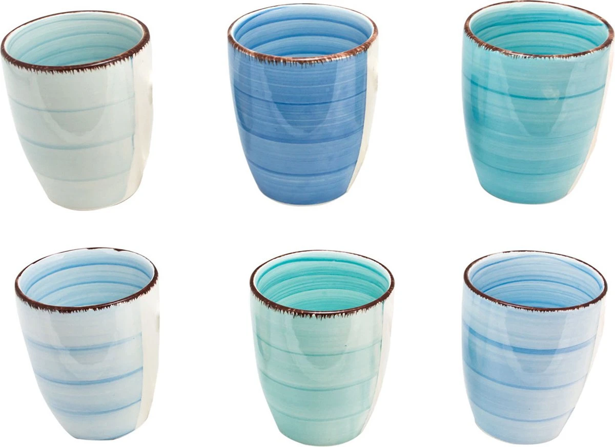 Studio Tavola Bekers Ocean Blue 160 Ml - 6 Stuks 5 Studio Tavola Bekers Ocean Blue 160 Ml - 6 Stuks - Afbeelding 3