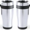 Carson 2x Stuks RVS Thermosbeker/warmhoud Koffiebekers Zwart 500 Ml - Isoleerbekers/reisbekers -Premium Waterflessenwinkel 1200x874 1