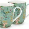 Pip Studio Jolie - Set 2 Tassen Flowers - Small 145ml - Mokken Klein - Bloemen - Groen -Premium Waterflessenwinkel 1200x892