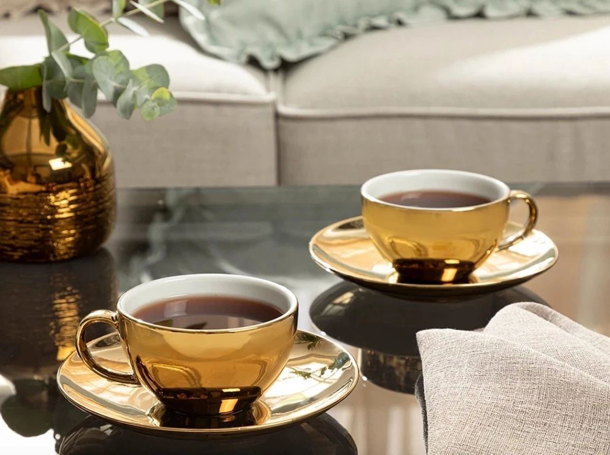 Koffiekopjes- Theekopjes-Koffiekopjes Met Schotel-Koffiekopjes Set Van 2 Personen -Cappuccino - Kop En Schotel - 220 Ml - Luxury Collection - Theekopje - Cadeau 3 Koffiekopjes- Theekopjes-Koffiekopjes Met Schotel-Koffiekopjes Set Van 2 Personen -Cappuccino - Kop En Schotel - 220 Ml - Luxury Collection - Theekopje - Cadeau