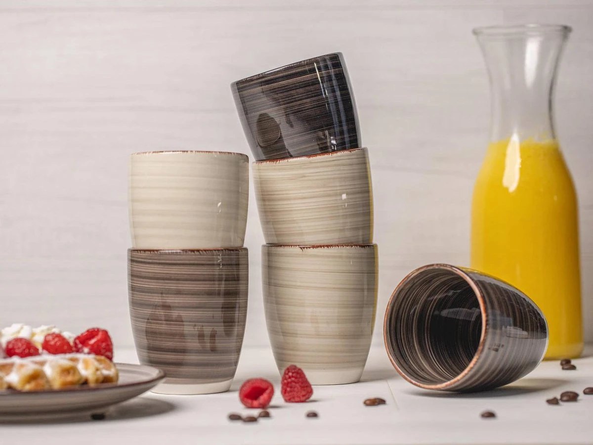 BK Industrieel - Koffiemok - 6 Stuks - Zonder Oor - 340ml 4 BK Industrieel - Koffiemok - 6 Stuks - Zonder Oor - 340ml - Afbeelding 2