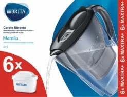 BRITA - Waterfilterkan Marella Cool - Grafiet - 2,4L + 6 MAXTRA+ Waterfilterpatronen -Premium Waterflessenwinkel 1200x919