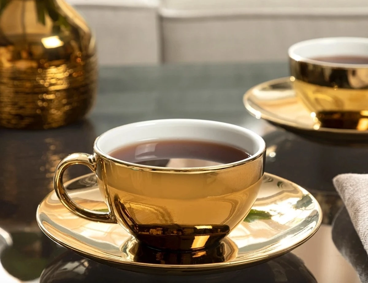 Koffiekopjes- Theekopjes-Koffiekopjes Met Schotel-Koffiekopjes Set Van 2 Personen -Cappuccino - Kop En Schotel - 220 Ml - Luxury Collection - Theekopje - Cadeau 4 Koffiekopjes- Theekopjes-Koffiekopjes Met Schotel-Koffiekopjes Set Van 2 Personen -Cappuccino - Kop En Schotel - 220 Ml - Luxury Collection - Theekopje - Cadeau - Afbeelding 2