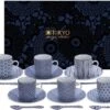 Tokyo Design Studio Nippon Blue Espresso Serviesset - 6 Personen - 18 Stuks - Porselein -Premium Waterflessenwinkel 1200x934