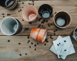 Koffiekopjes - Earth Koffiemok - Koffiebeker - Set Van 6 Kopjes - 200ML - Verschillende Kleuren - Porselein - Hip En Trendy -Premium Waterflessenwinkel 1200x960 2