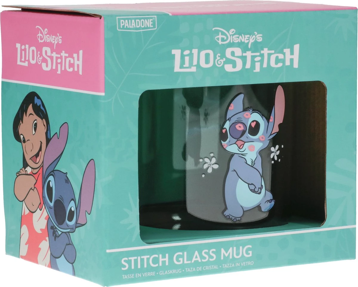 Disney - Stitch - Glazen Theemok - Transparant Met Opdruk - 330ml 3 Disney - Stitch - Glazen Theemok - Transparant Met Opdruk - 330ml