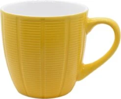 Orange85 Koffiekopjes Gekleurd - Set Van 6 - Koffiemokken - Streep - 200 Ml - Reliëf - Aardewerk - Met Oor - Theemokken -Premium Waterflessenwinkel 1200x984 2