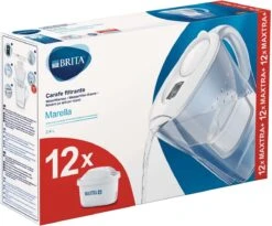 BRITA - Waterfilterkan Marella Cool - Wit - 2,4L + 12 MAXTRA+ Waterfilterpatronen -Premium Waterflessenwinkel 1200x996