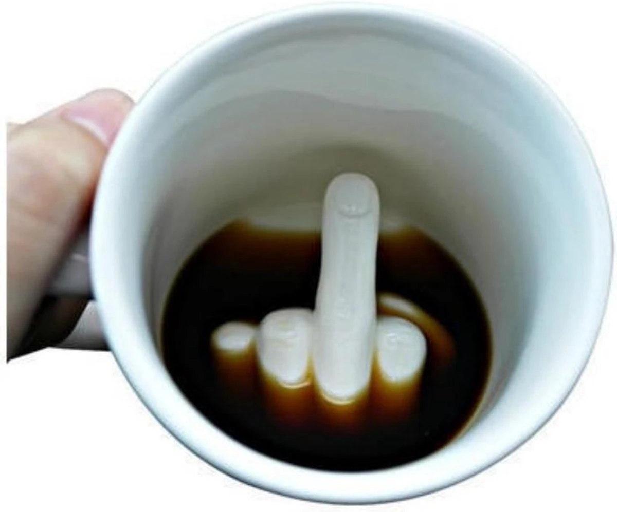 Merkloos Middelvinger Koffiemok - Grappig - Creatief - Perfect Cadeau - Humor - Thee - Melk - Keramiek 5 Merkloos Middelvinger Koffiemok - Grappig - Creatief - Perfect Cadeau - Humor - Thee - Melk - Keramiek - Afbeelding 3