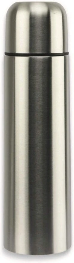 Excellent Basis Thermoskan | Isolatiekan Bullet 0.75 Ltr | Roestvrijstale Drinkbeker | Zilver -Premium Waterflessenwinkel 341x1200