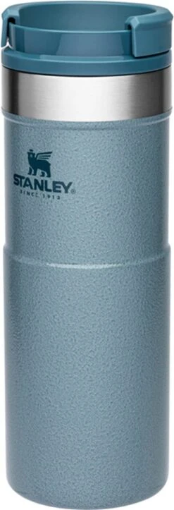 Stanley The NeverLeak™ Travel Mug 0,47L NEW - Thermosfles - Hammertone Ice -Premium Waterflessenwinkel 410x1200
