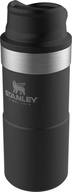 Stanley Trigger-Action Travel Mug 0.35L - Thermosfles - Matt Black -Premium Waterflessenwinkel 453x1200