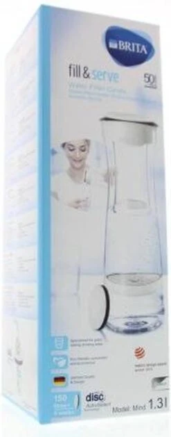 BRITA - Fill&Serve Waterfilterkaraf - 1,3L - Wit Grafiet - Inclusief 1 MicroDisc Waterfilter -Premium Waterflessenwinkel 471x1200 1