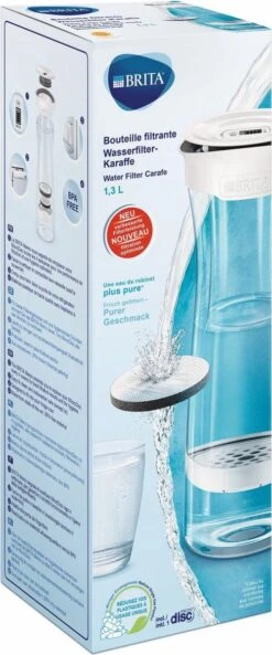 BRITA - Fill&Serve Waterfilterkaraf - 1,3L - Wit Grafiet - Inclusief 1 MicroDisc Waterfilter -Premium Waterflessenwinkel 500x1200