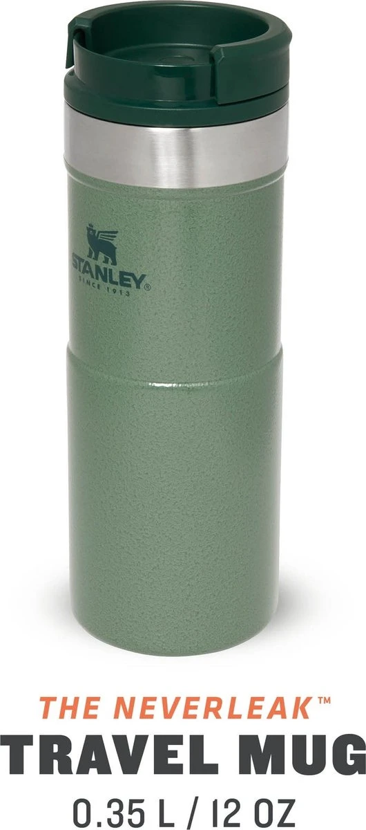 Stanley The NeverLeak™ Travel Mug 0,35L NEW - Thermosfles - Hammertone Green 4 Stanley The NeverLeak™ Travel Mug 0,35L NEW - Thermosfles - Hammertone Green - Afbeelding 2