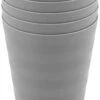 Luxe Herbruikbare Drinkbekers Van In Round – 5 Stuks – Grijs – Plastic / Kunststof – Drinkbeker Voor Volwassenen En Kinderen – Alternatief Voor Wegwerp Bekers – Drink Beker – Limonadeglazen Sapglazen – Camping Servies – Onbreekbare Glazen – Beerpong -Premium Waterflessenwinkel 642x1200