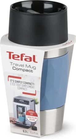 Tefal Compact Travel Mug Compact Thermosfles - 0,3 L - Blauw -Premium Waterflessenwinkel 664x1200