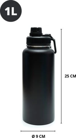 Thermosfles - Onyx Black - 1 Liter - Extra Dop Met Rietje & Drinktuit - Thermosflessen - Isoleerfles - BPA Vrij - Lekvrij - Thermoskan - Isoleerbeker - Thermosbeker 17 Thermosfles - Onyx Black - 1 Liter - Extra Dop Met Rietje & Drinktuit - Thermosflessen - Isoleerfles - BPA Vrij - Lekvrij - Thermoskan - Isoleerbeker - Thermosbeker -Premium Waterflessenwinkel 666x1200
