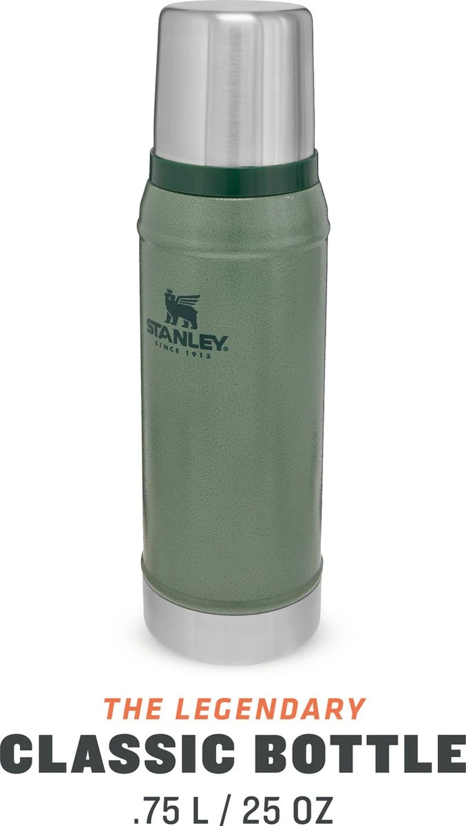 Stanley The Legendary Classic Bottle 0,75L - Thermosfles - Hammertone Green 8 Stanley The Legendary Classic Bottle 0,75L - Thermosfles - Hammertone Green - Afbeelding 6