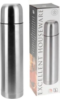 Excellent Houseware KOOPMAN Thermoskan Bullet 1 Liter RVS -Premium Waterflessenwinkel 730x1200