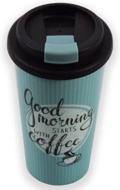 Travel Mug - 450 Ml - Koffiebeker To Go - Mok Koffie Of Thee - Reisbeker, Koffiebeker - Coffee To Go Beker - CRUISING TRAVEL MUG - To-Go Beker GOODMORNING Kleine Formaat -Premium Waterflessenwinkel 758x1200 1