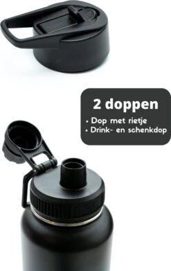 Thermosfles - Onyx Black - 1 Liter - Extra Dop Met Rietje & Drinktuit - Thermosflessen - Isoleerfles - BPA Vrij - Lekvrij - Thermoskan - Isoleerbeker - Thermosbeker 13 Thermosfles - Onyx Black - 1 Liter - Extra Dop Met Rietje & Drinktuit - Thermosflessen - Isoleerfles - BPA Vrij - Lekvrij - Thermoskan - Isoleerbeker - Thermosbeker -Premium Waterflessenwinkel 758x1200