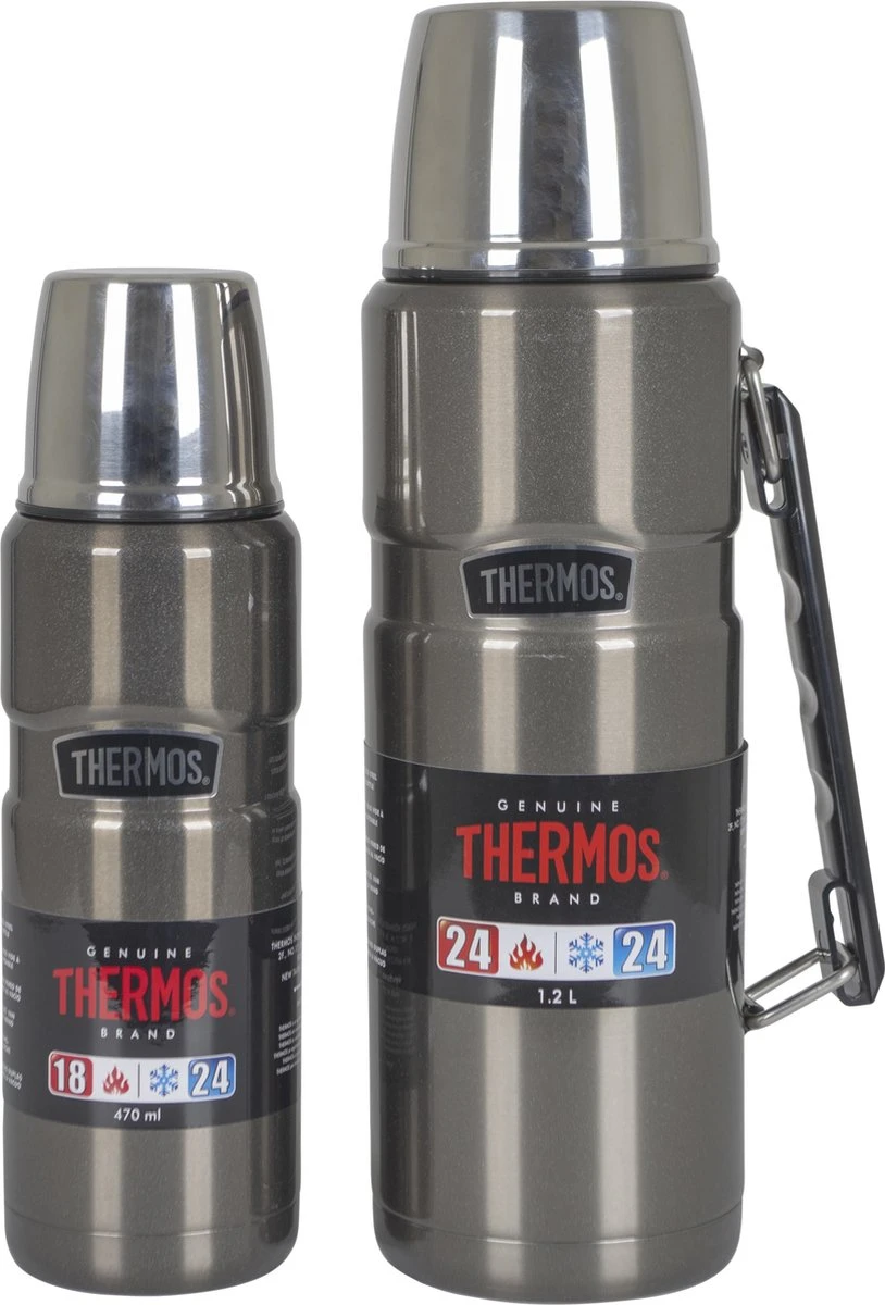 Thermos - Isoleerfles - King - Thermax - Grijs 7 Thermos - Isoleerfles - King - Thermax - Grijs - Afbeelding 5
